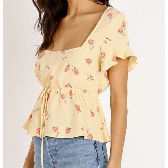 Flynn Skye Kingsley Top Sunshine Blooms Sz M - Picture 3 of 11